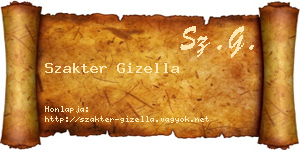 Szakter Gizella névjegykártya